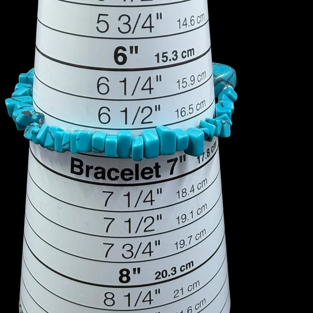 Vintage Southwestern Turquoise Drop Earrings‎ & Stretch Bracelet  Boho Festival